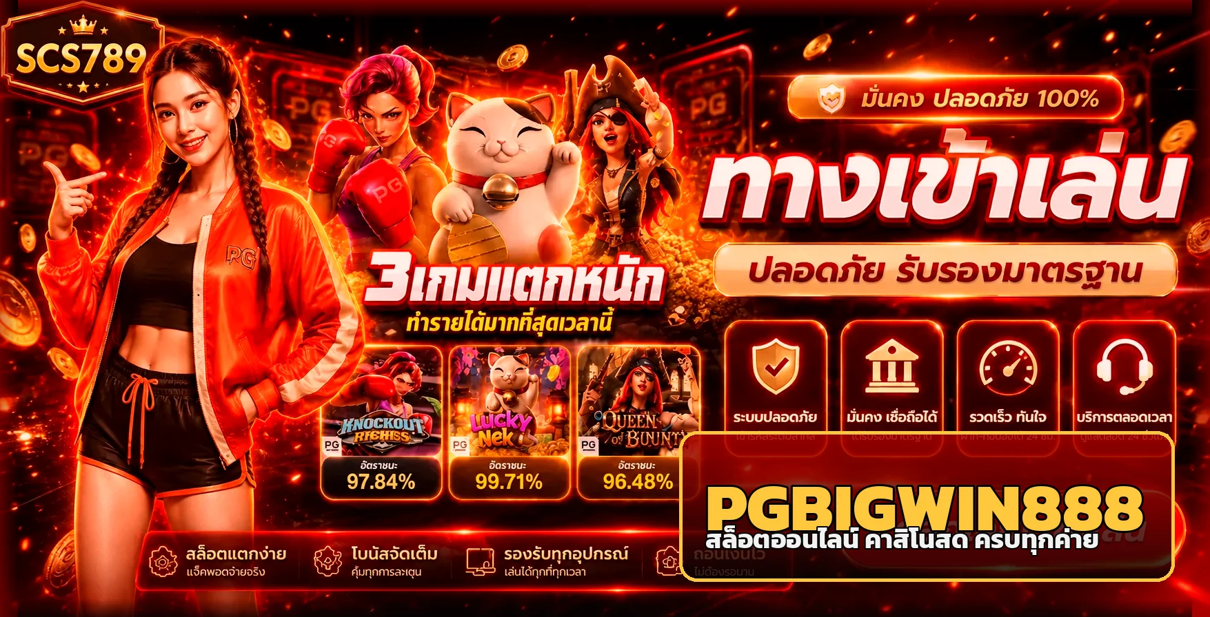 สล็อตออนไลน์ PGBIGWIN888 คาสิโนสดครบทุกค่าย